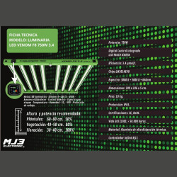 Ficha técnica LED 750W Venom F8 3.4