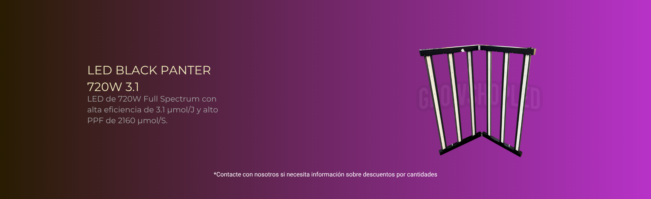 LED 720W Black Panther 3.1 driver integrado