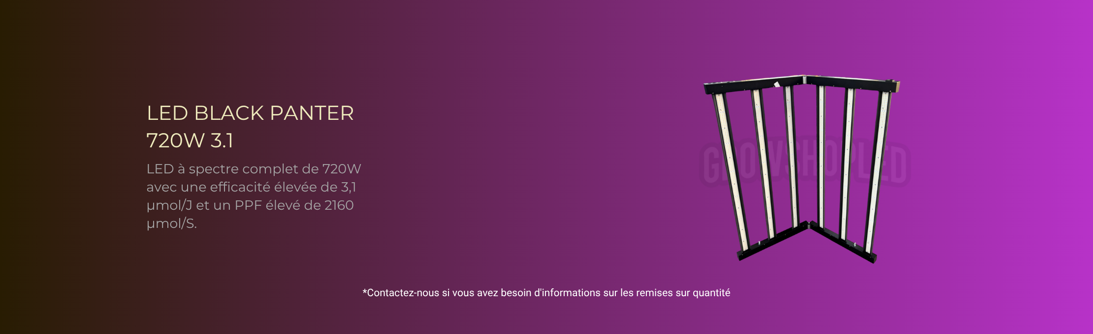  LED 720W Black Panther 3.1 driver integrado